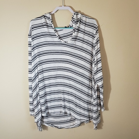 Splendid Habit Stripe Tunic Hoodie Size XS - Picture 3 of 6
